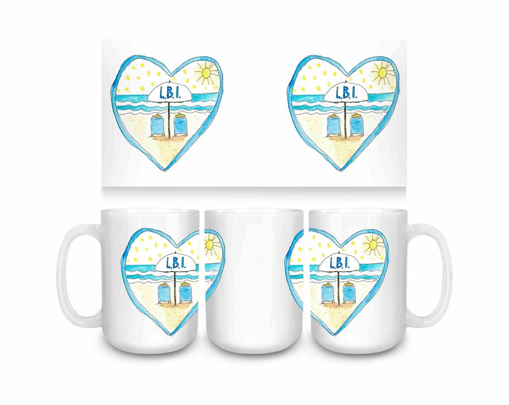 CUSTOM LBI Umbrella Color Ceramic Coffee Mug 15 oz 274632