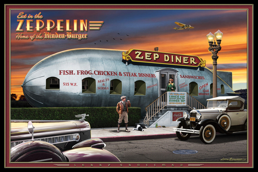 Zep Diner by Larry Grossman Print Poster 12x18 274719