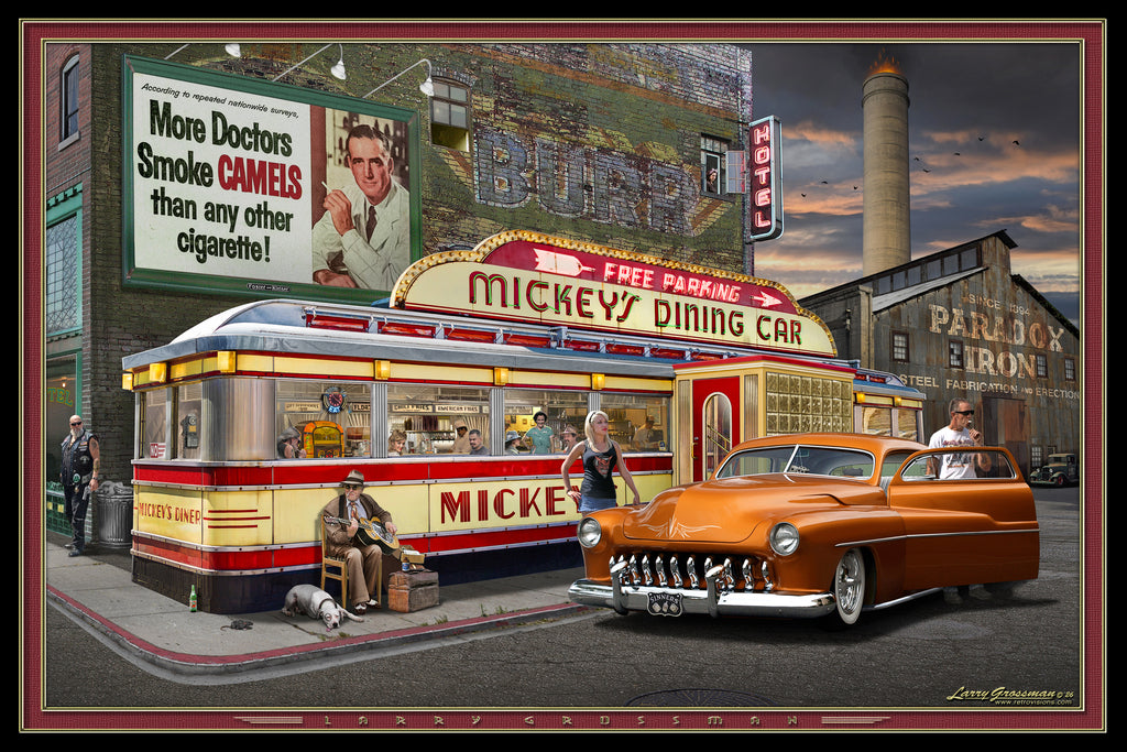 Mickys Diner by Larry Grossman Print Poster 12x18 274725