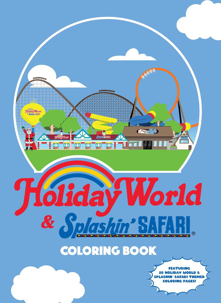 CUSTOM Holiday World Splashin Safari Coloring Book 12x18 274996