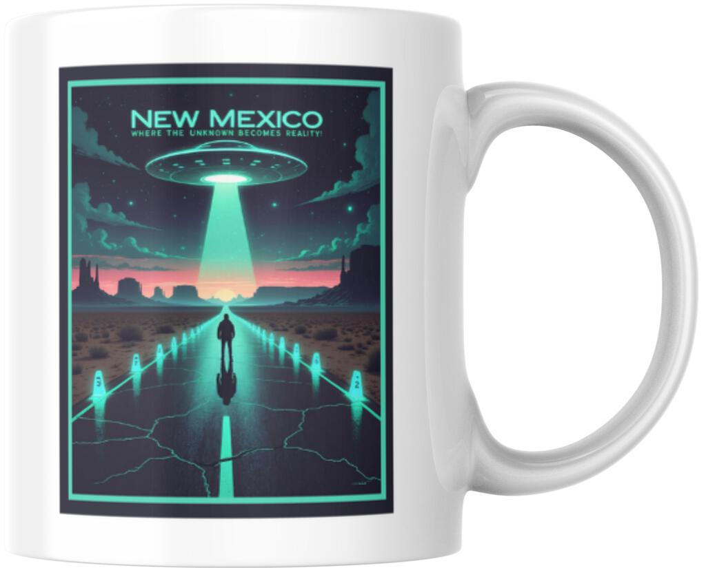 CUSTOM New Mexico UFO Unreal Becomes Reality Ceramic Coffee Mug 12 oz 275079