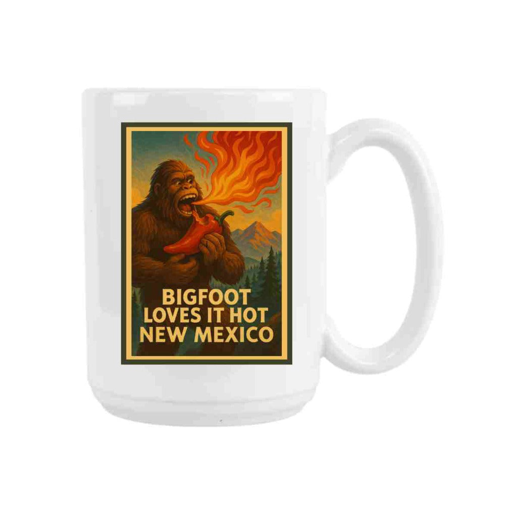 CUSTOM New Mexico Bigfoot Loves It Hot Ceramic Coffee Mug 15 oz 275268