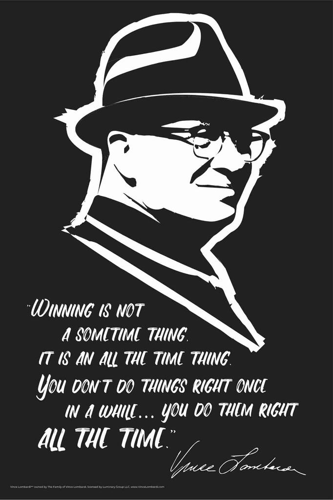 CUSTOM Lombardi Winning 12x18 Poster 275447