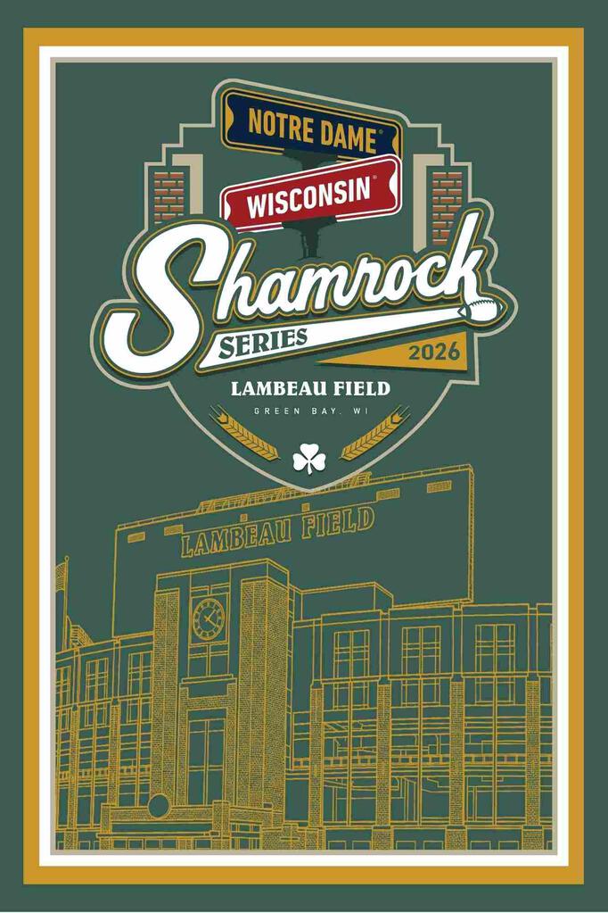 CUSTOM Wilcox Shamrock Series Notre Dame Wisconsin 12x18 Poster 275499