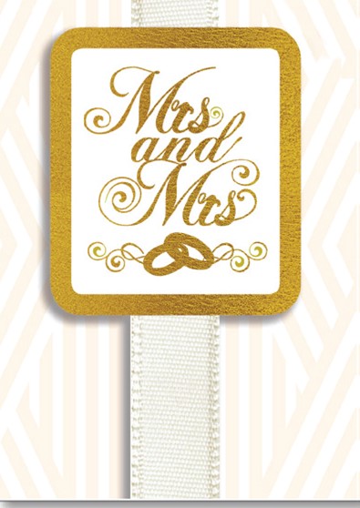 Wedding same sex female Retail $3.99 Inside: Congratulations! Wishing you all the best... 5x7 Greeting Card | 7990 | 255533