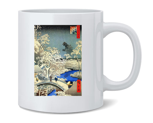 Kaiju Meguro Drum Bridge Utagawa Hiroshige Art Mug 12oz 136052