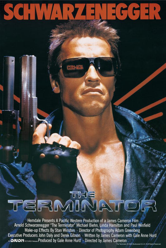 The Terminator Poster Vintage Classic Movie Posters Iconic Theater Decor Cool Wall Art Print Poster 24x36 185215