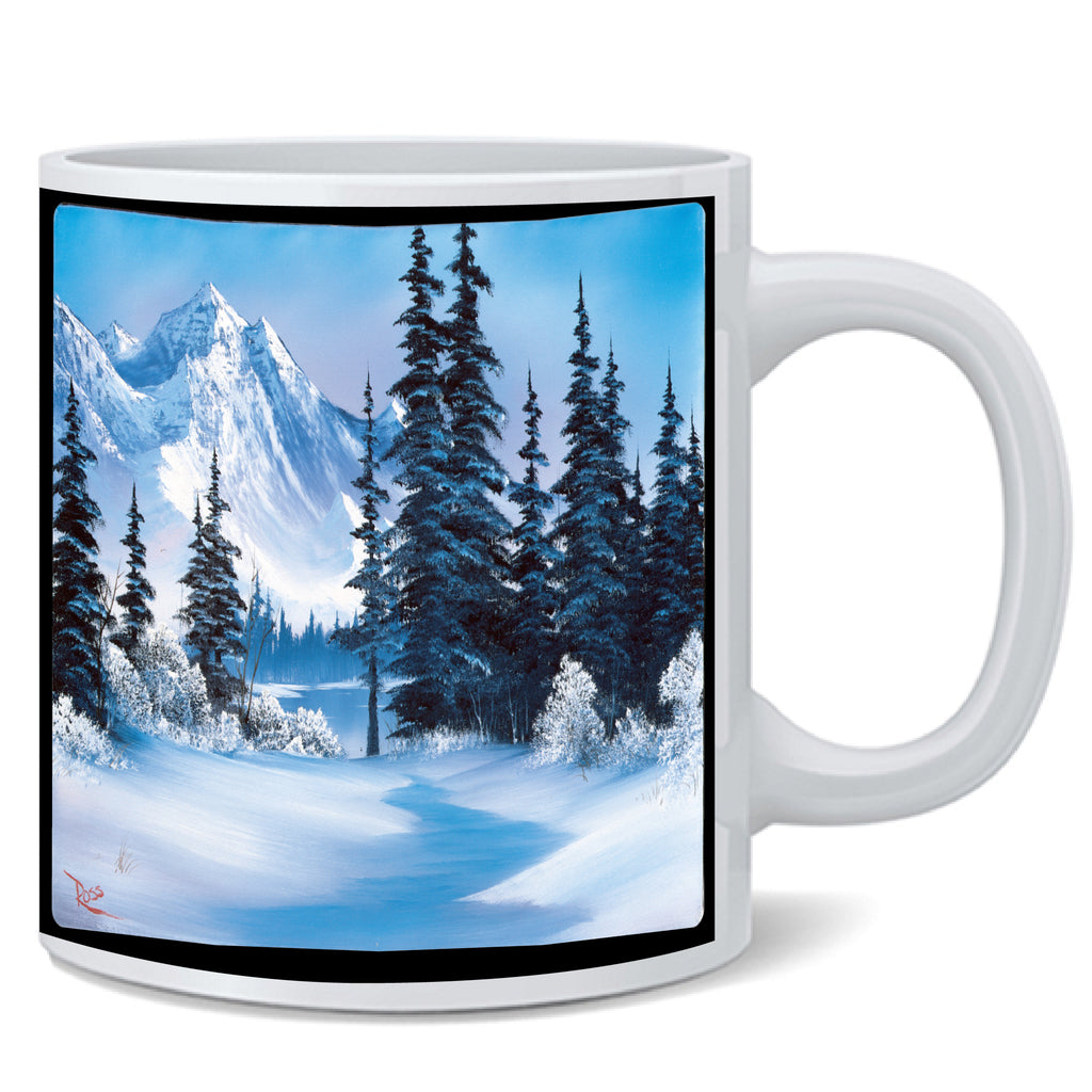 Bob Officially Licensed Ross Mug Winter Mountain Painting Cool Motivational Retro Vintage Style Positive Energy Ceramic Coffee Mug Tea Cup Fun Novelty Gift 12 oz 189806