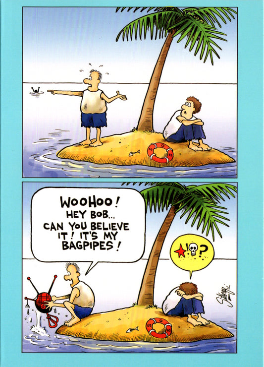 Bagpipes- General Birthday. Retail $2.99 Inside: Hope your birthday goes out on a high note! 5x7 Greeting Card | 7783 | 255387