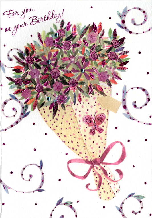 Colorful tulips- Female general birthday card. Retail $3.99. Inside: Wishing you a birthday that blossoms with delight.... | 5196 | 255426