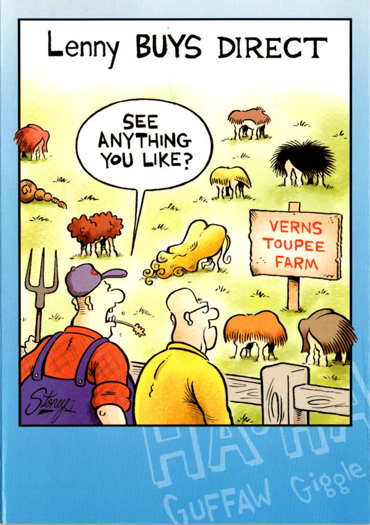 Farm- General Birthday. Retail $2.99 Inside: Wishing you a long and luscious Birthday 5x7 Greeting Card | 7092 | 255448
