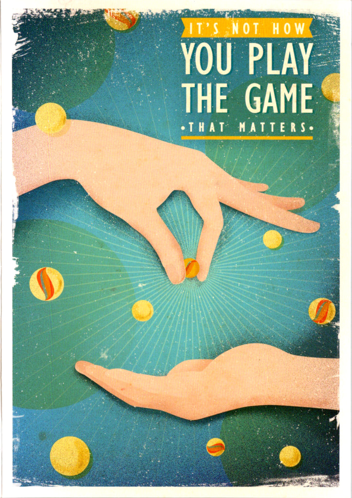 Humor Female Birthday- Play the game. Retail $2.99 Inside:it's whether you lose your marbles. Happy Birthday. 5x7 Greeting Card | 5192 | 255473