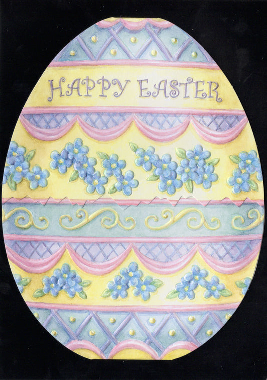 Easter egg- Carol Wilson Fine Arts Easter greeting card. Retail $4.25. Inside: Enjoy the wonders of Easter | CRGE07827 | 255480