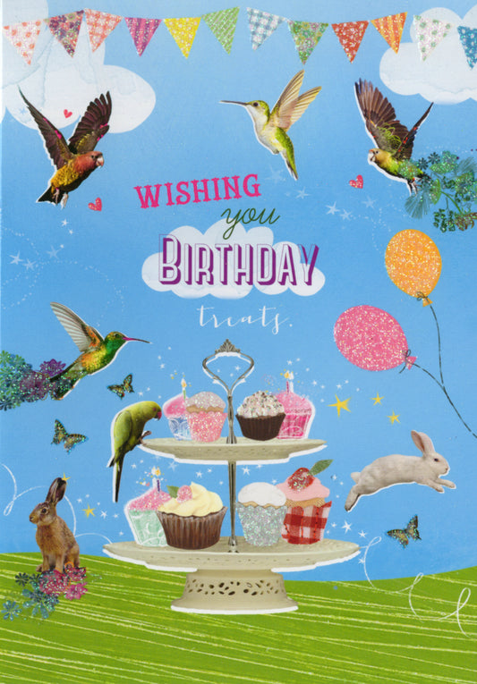 Cupcakes Birthday card Retail $2.99. Inside: May your day be super sweet. Happy Birthday. | 6891 | 255482
