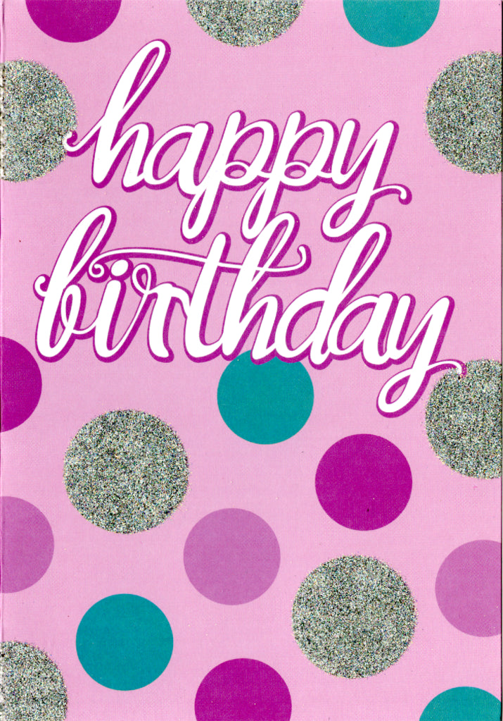 Dots Happy Birthday Greeting Card Retail $3.99. Inside: Blank | 7842 | 255487