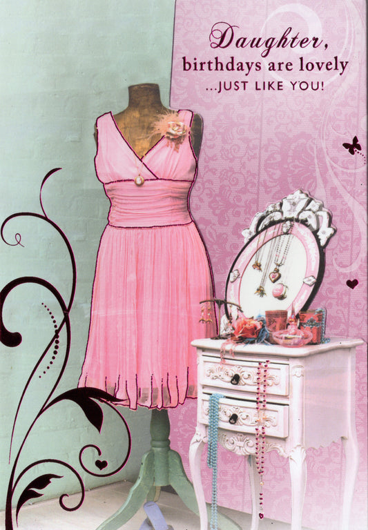 DRESSING ROOM - DAUGHTER BDAY 5x7 Greeting Card | 05199A | 255530