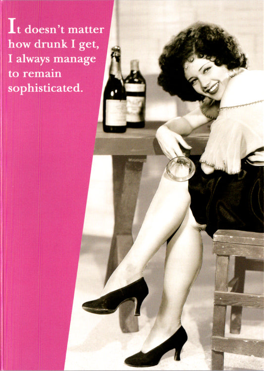 REMAIN SOPHISTICATED - FEM HUM 5x7 Greeting Card | 04966A | 255638