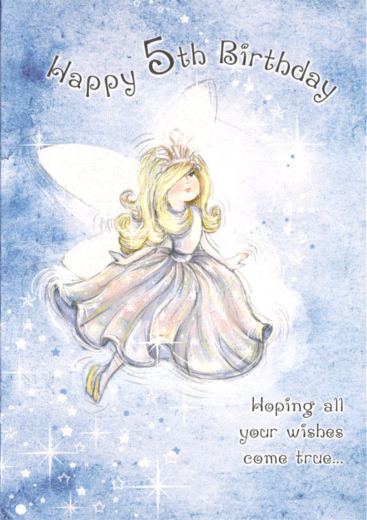 Fairy- 5th age girl birthday card. Retail $2.59. Inside: ...and there's magical birthday in store for you. | 4918 | 255698