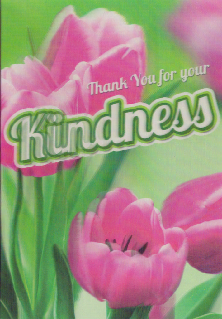 3D Pink tulip thank you Greeting Card Retail $3.99. Inside: Blank | 6399 | 255936