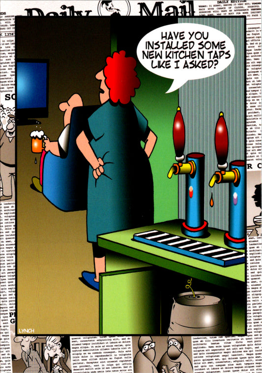 Beer Taps Humor Birthday by Mark Lynch- Retail $3.90 Inside: Blank 5x7 Greeting Card | 7995 | 255977