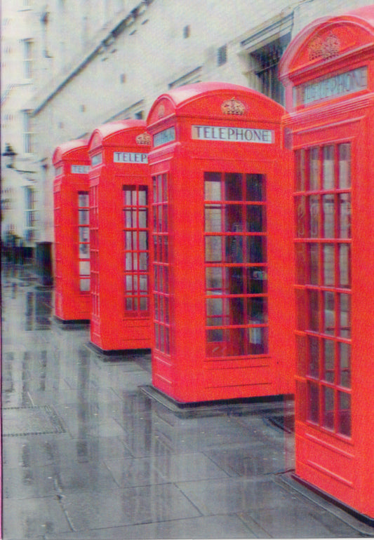 3D Phone booth Blank Greeting Card Retail $3.99. Inside: Blank | 5668 | 255993