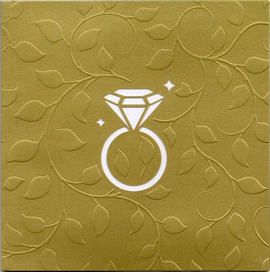 Diamond ring embossed pop-up wedding or engagement greeting card by Carol Wilson. Inside: Blank. Retail $6.99 | CRG0041 | 256058