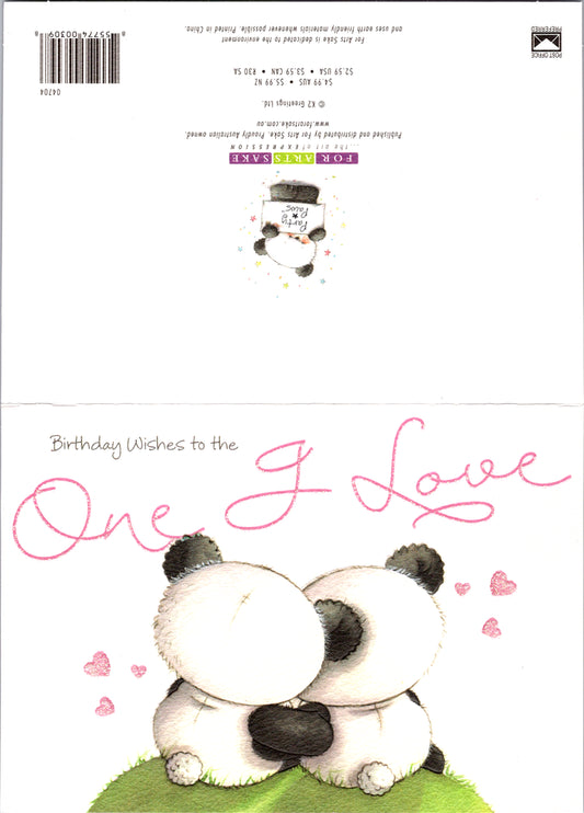 One I love Birthday Greeting Card Retail $2.59. Inside: You are my one my only my everything | 4704 | 256087