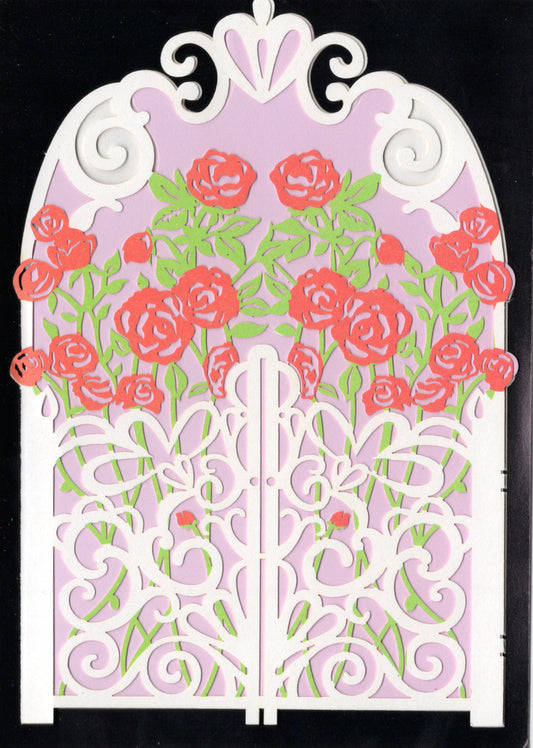 Floral Trellis themed Birthday card Retail $3.99. Inside: Have a wonderful birthday. | 7406 | 256091