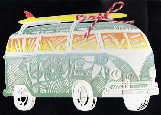 Combi van themed blank card Retail $3.99. Inside: Blank inside. | 7409 | 256133