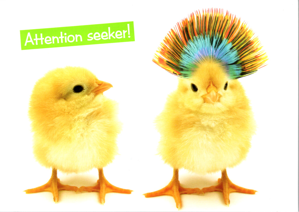 Quirky Critters- Chicks- General Birthday. Retail $2.99 Inside: You'd think it was your birthday or something. 5x7 Greeting Card | 7445 | 256150