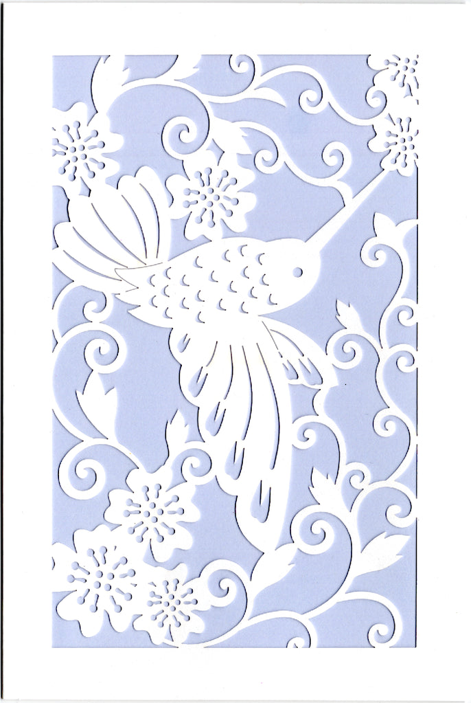 Hummingbird themed Birthday card Retail $3.99. Inside: Wishing you a Happy Birthday. | 7400 | 256164