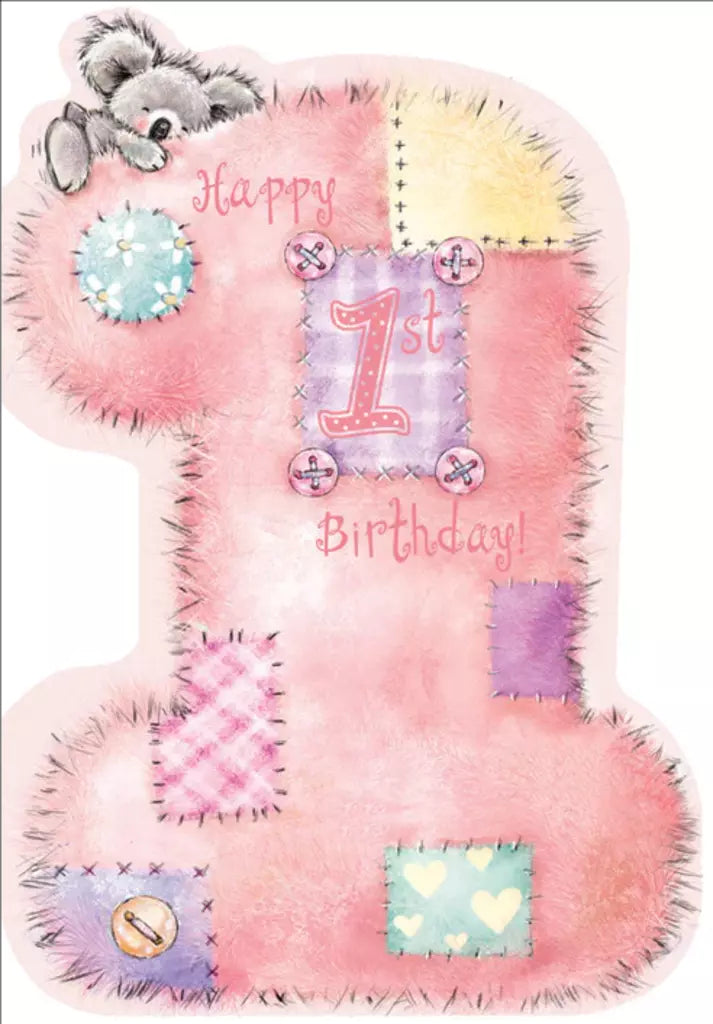 Koala on pink- 1st age birthday card. Retail $2.99. Inside:Wishing you a world of fun all because you are on!... 256246 02941A