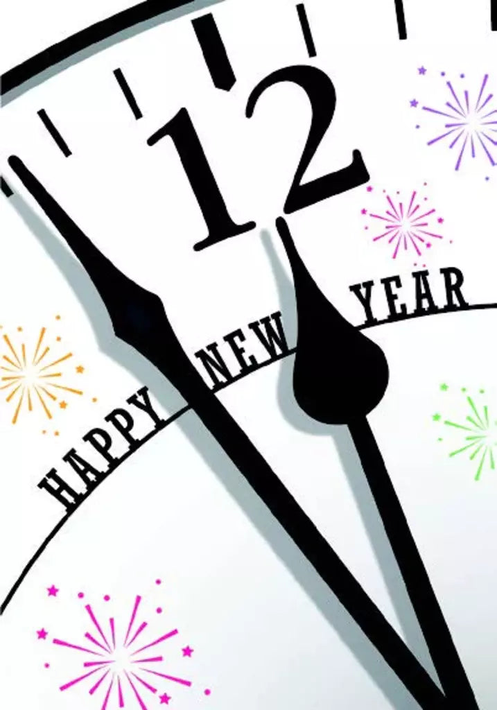 NEW YEAR'S GREETING CARD-BIG OLD CLOCK - Retail $2.99 Inside: May best wishes for a new year bring you joy... 256541 XC06473