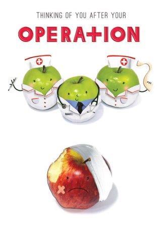 Apple doctors- Get well greeting card. Retail: $3.49. 6. Inside: Hope you're on the mend soon! 5045