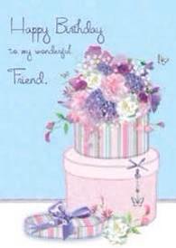 Pastel flowers and gifts- Friend birthday card. 6. Retail: $3.49. Inside: This is your day to shine! Happy Birthday! 6235