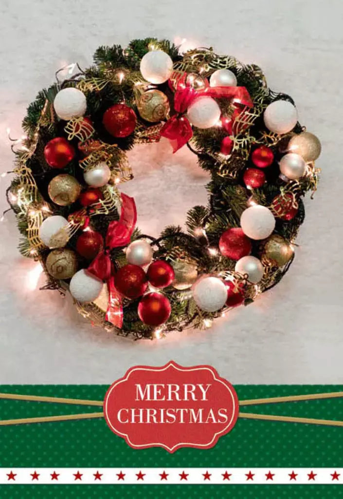 CHRISTMAS CARD 3D - CHRISTMAS WREATH Retail $3.99  Inside: May the Christmas season fill your home... 257048 X3D06403A