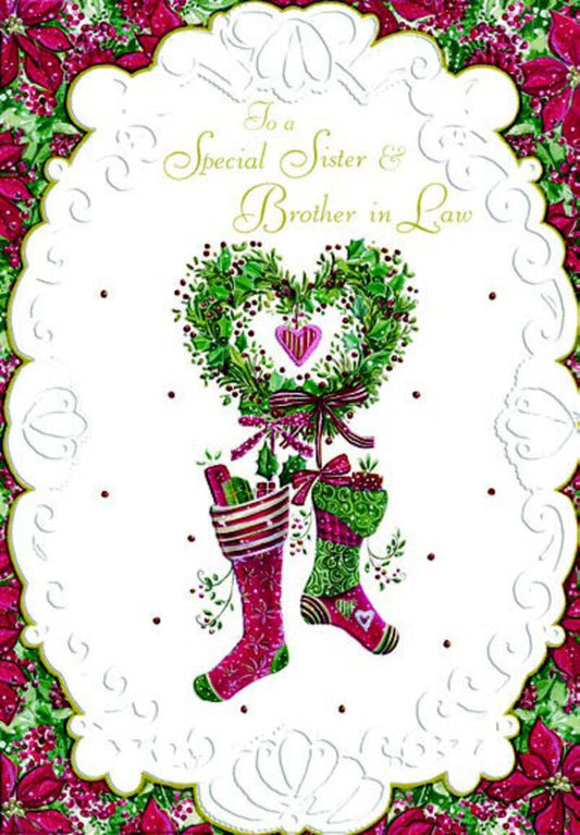 HEART and STOCKINGS SISTER and BIL Greeting Card | XR05916 | 257054