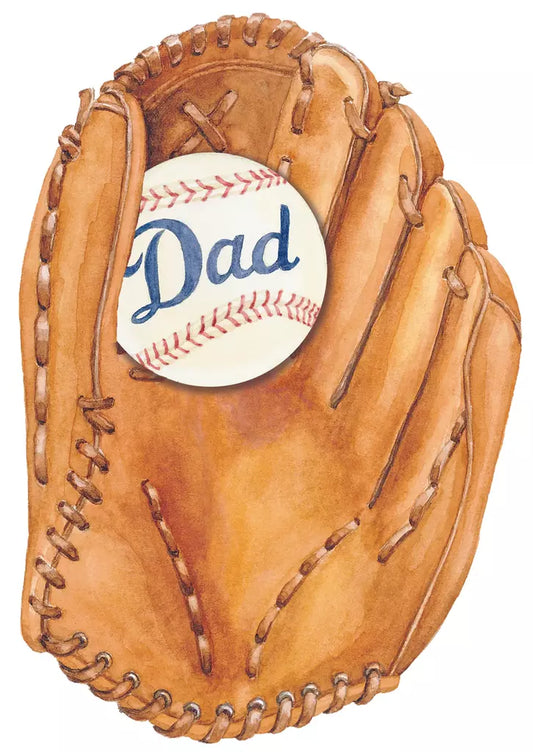 BASEBALL GLOVE HAPPY FATHER'S DAY embossed greeting card 257093 CGF1317