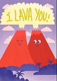 Volcanos- Valentine's Humor greeting card. 3. Retail: $2.99. Inside: Happy Valentine's day hot stuff! V07748