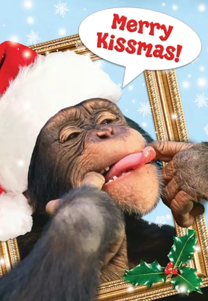 CHRISTMAS CARD 3D - MERRY KISSMAS Retail $3.99  Inside: Merry Christmas 257175 X3D07213