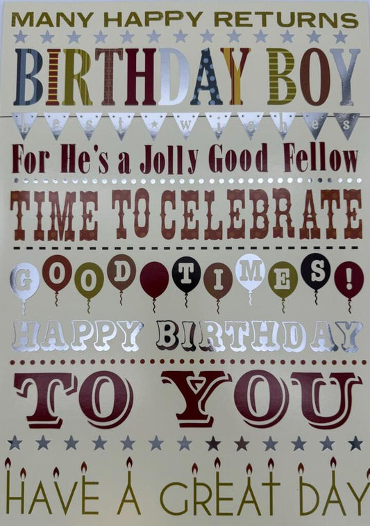 Birthday Boy 10x14 Giant Greeting Card | 5152 | 257341