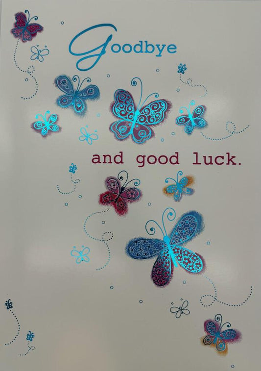 Good Bye and Good Luck Butterfly 10x14 Giant Greeting Card | 5781 | 257343