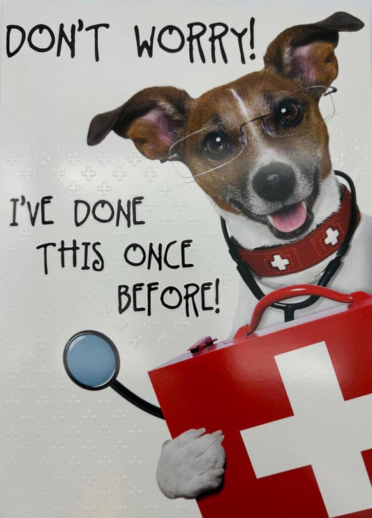 Dont Worry Dog Doctor 10x14 Giant Greeting Card | 6262 | 257346
