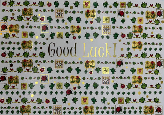 Good Luck Clovers Ladybugs 10x14 Giant Greeting Card | 03650A | 257347