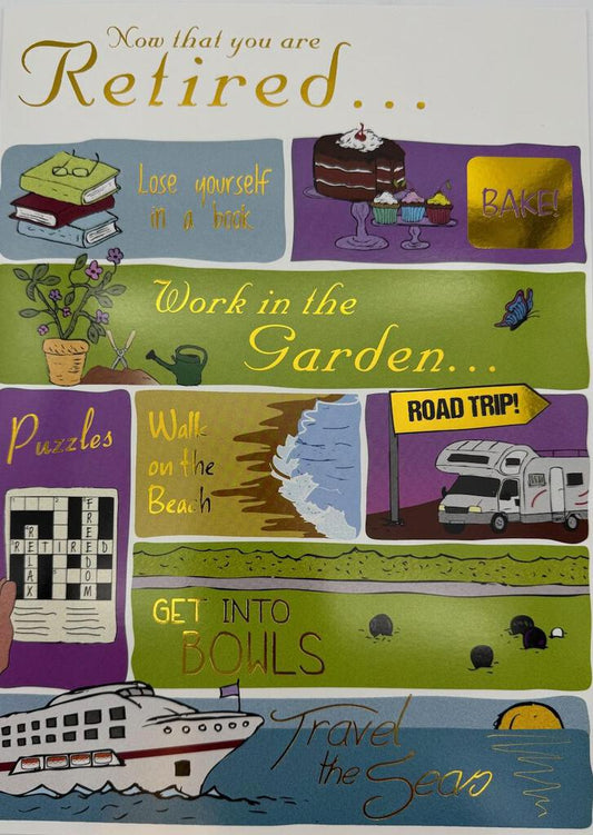 Now That You Are Retired Life 10x14 Giant Greeting Card | 6261 | 257348