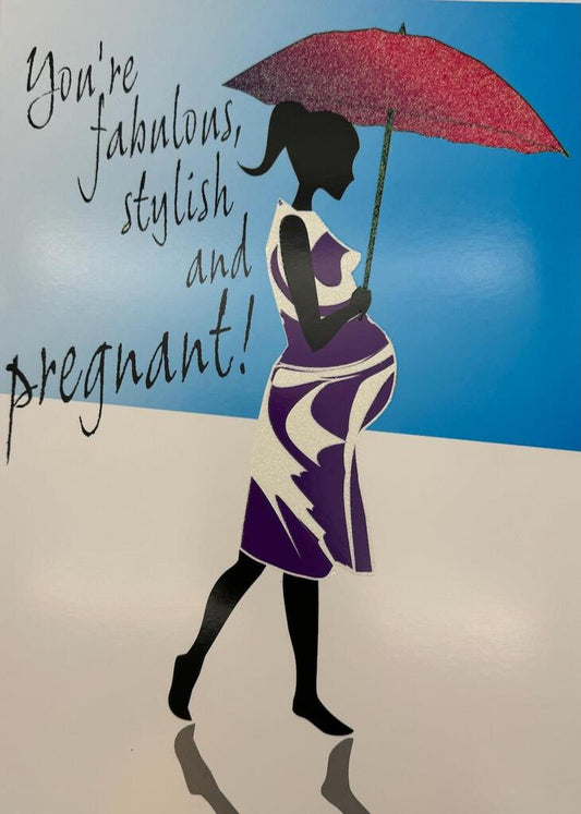 Fabulous Stylish and Pregnant Baby 10x14 Giant Greeting Card | 6114 | 257350