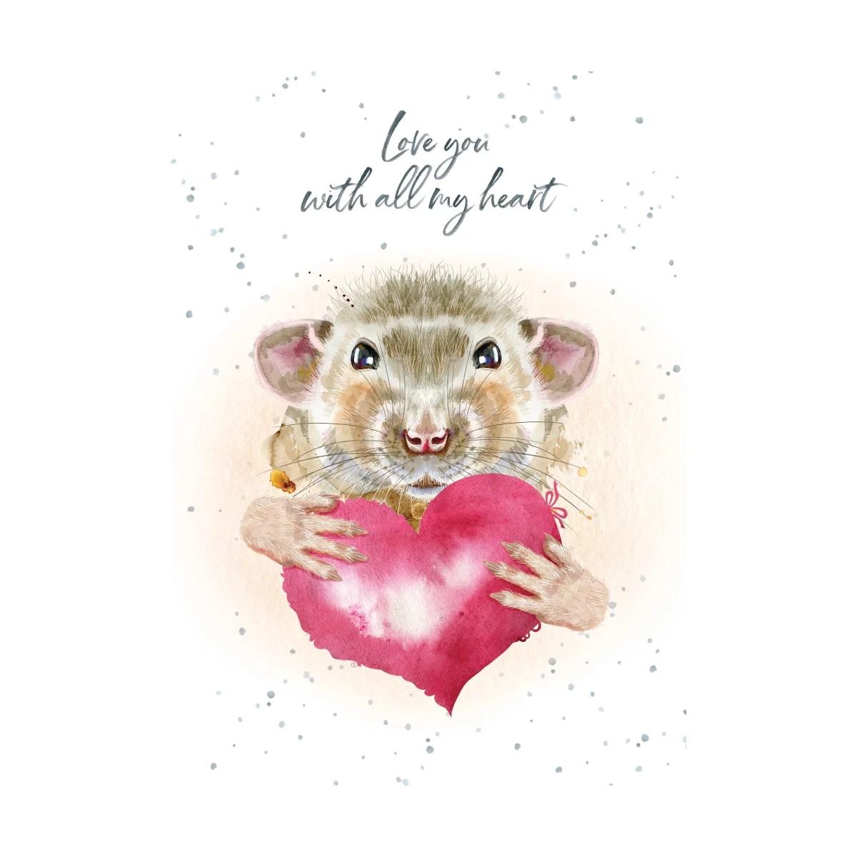 Hopper Cards- With all my heart- Miss you. Retail $5.00. Dimensions: 5x7 INSIDE:I miss you every second we are apart! | HOP0080 | 257643