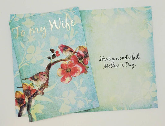 BIRDS ON BRANCH WIFE Greeting Card | MD06196 | 257860