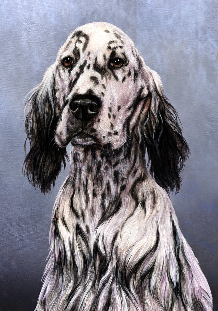 English Setter Dog by Tamara Burnett Blank Greeting Card 5x7 | 1050 | 259193