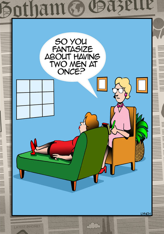 Mark Lynch Having Two Men For Chores Funny Birthday Greeting Card 5x7 | 1115 | 259281